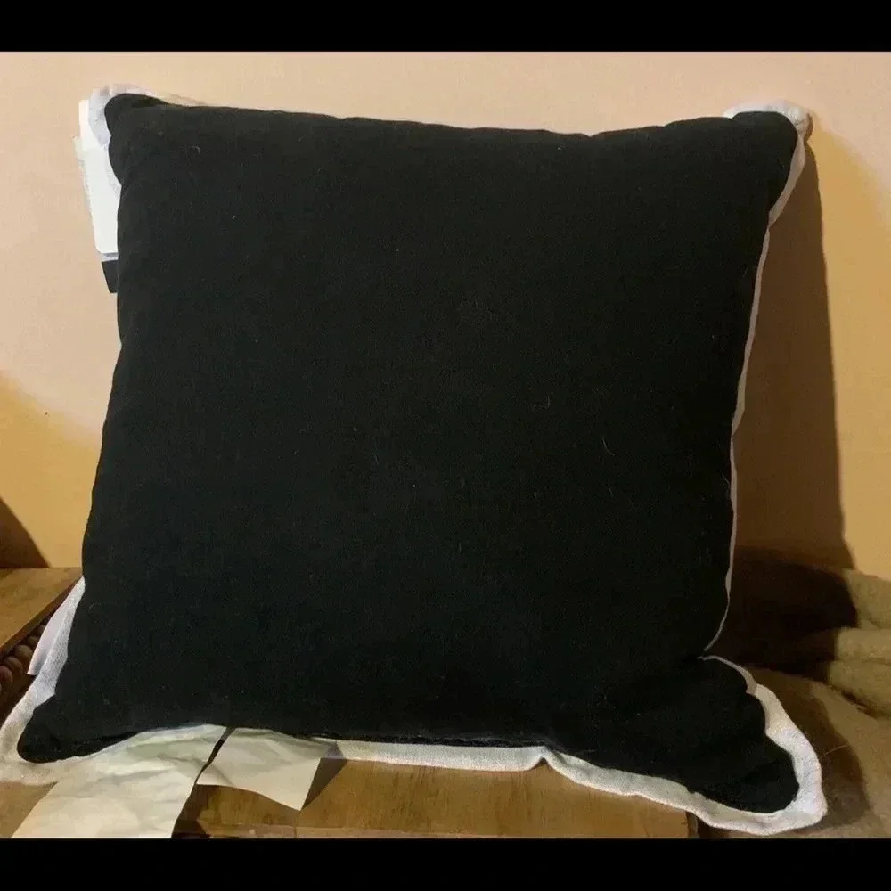 Beaded Glitter Jack Skeleton Nightmare Before Christmas Pillow‎